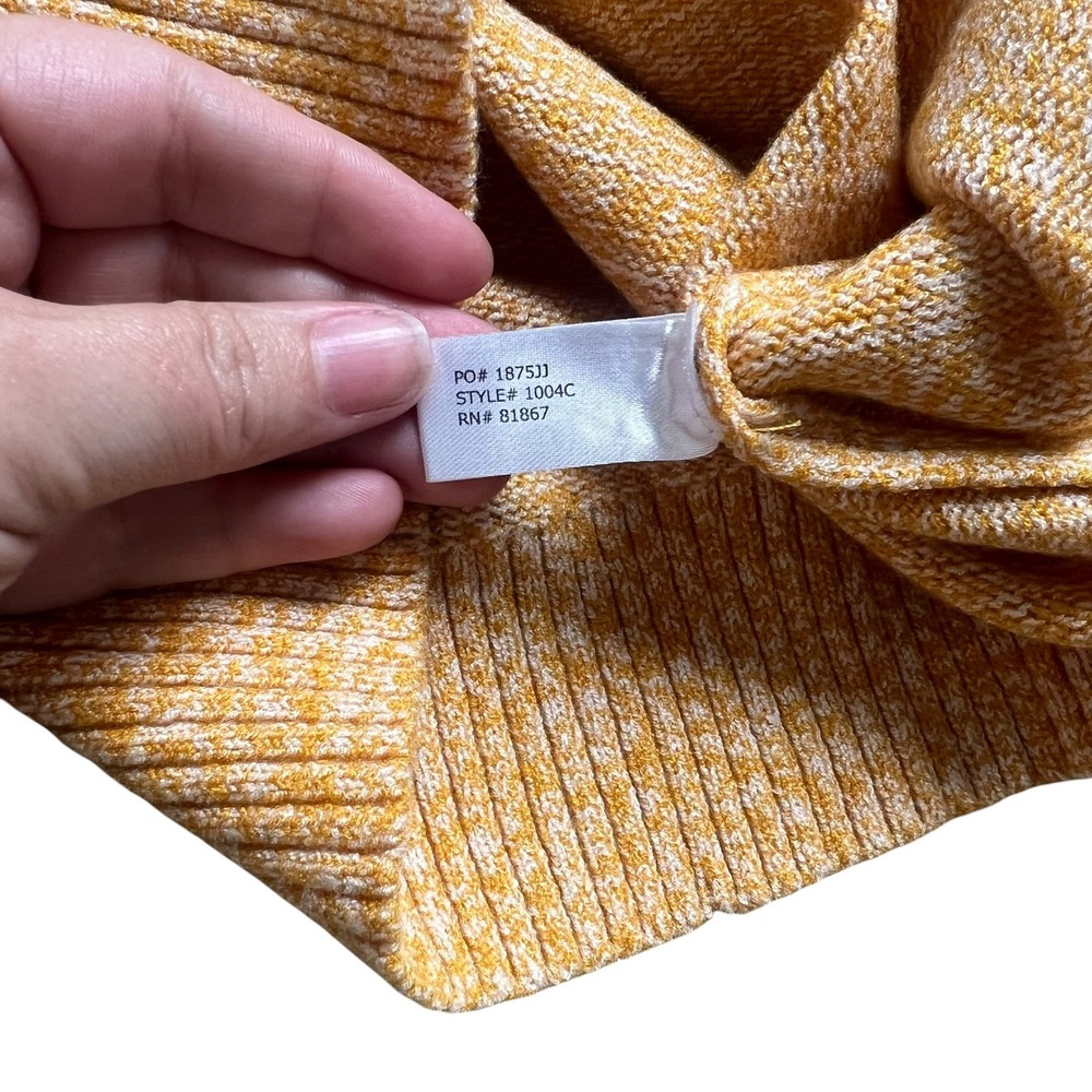US Polo Assn Womens XS Orange Marled Crewneck Sweater Long Sleeve Pullover Logo - Picture 10 of 11